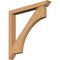 Ekena Millwork Westlake Traditional Smooth Bracket w/ Offset Brace, Western Red Cedar, 5 1/2"W x 44"D x 44"H BKT0604X44X44WTL01SWR - alternate 1